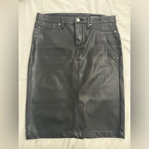 Blank NYC - Black Polyurethane pocket skirt.